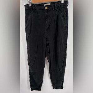 Everlane women’s the tencel relaxed washed black chino pant soft slouchy size 4